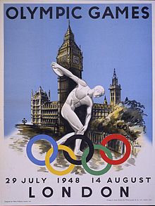 Poster van de Olympische Spelen van 1948 te Londen